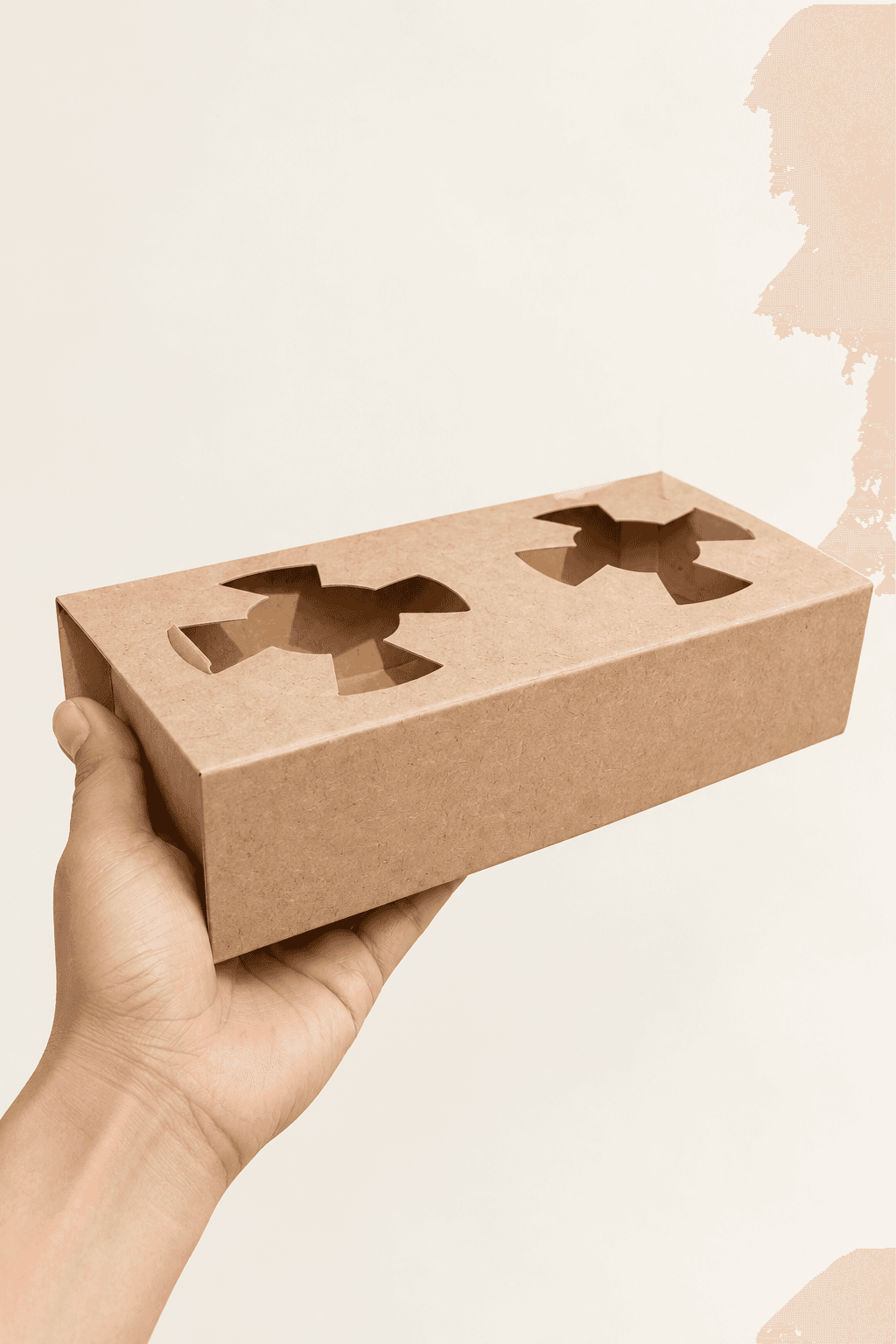 Visual packaging cup holder kraft
